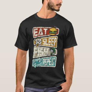 Camiseta Pescador Pescado Comer Peixe Dormindo Repetidament