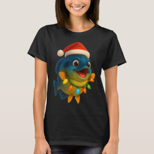 Camiseta Pescador pescando ativamente no lago design engraç