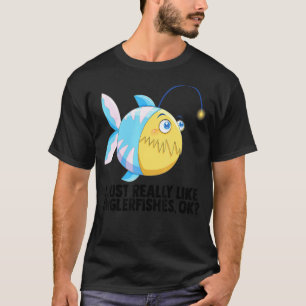 Camiseta Pescador Pescando Eu Só Realmente Gosto de Peixes