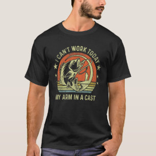 Camiseta Pescador que não posso trabalhar hoje meu braço no