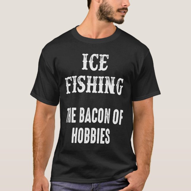 Camiseta Pescador Sortudo de Pescaria no Gelo  1 (Frente)