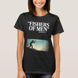 Camiseta Pescadores Cristãos de Homens Mateus 4 19 Verso