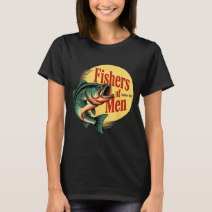 Camiseta Pescadores Cristãos de Homens Mateus 4 19 Verso