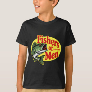 Camiseta Pescadores Cristãos de Homens Mateus 4 19 Verso