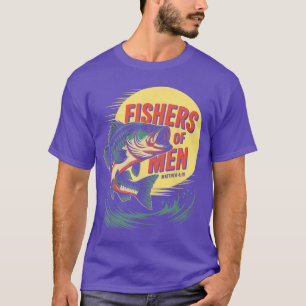 Camiseta Pescadores Cristãos de Homens Mateus 4 19 Verso