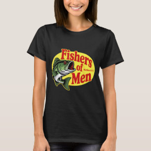 Camiseta Pescadores Cristãos de Homens Mateus 4 19 Verso