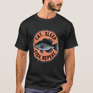 Camiseta Pescadores de Crappie Capturando Peixes Crappie