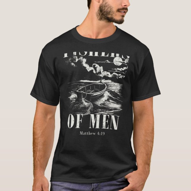 Camiseta Pescadores de Homens Versículo da Bíblia Cristã Vi (Frente)