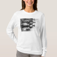 Pescadores e salmões em docas, Washington