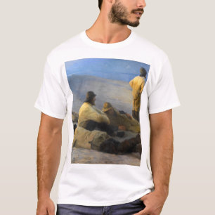 Camiseta Pescadores na praia de Skagen por Peder Severin Kr