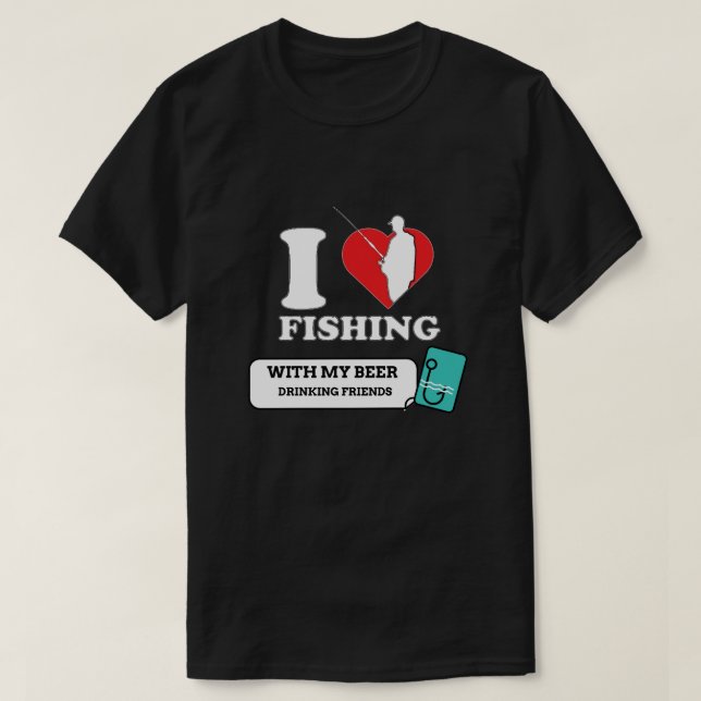 CAMISETA PESCANDO COM MEU AMIGO (Frente do Design)