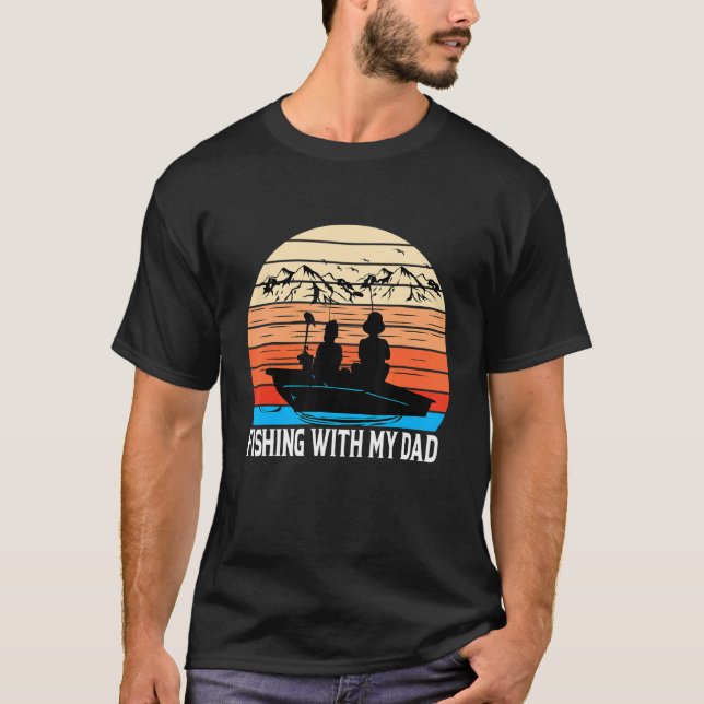 Camiseta Pescando Com Meu Pai Eu Amo Pescar (Frente)