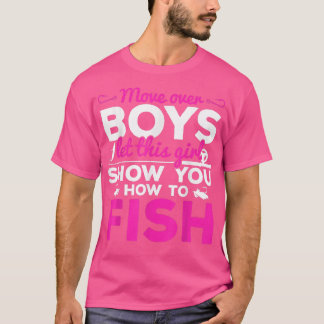 Camiseta Pescando Sobre Rapazes Deixe Essa Garota Mostrar C
