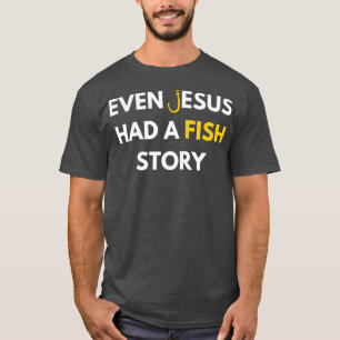 Camiseta Pescar Cristão Até Jesus Tinha Peixe