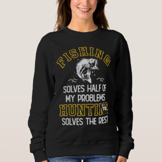 Camiseta Pescar E Caçá Resolvem Meus Problemas Com Um Pesca