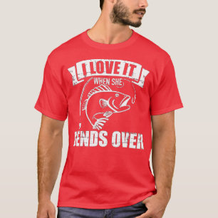 Camiseta Pescar, eu amo quando ela se curva