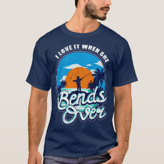 Camiseta Pescar Eu Amo Quando Ela Se Curva Sobre Os Pescado