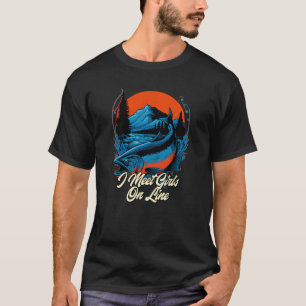 Camiseta Pescar Eu Encontro Meninas Na Linha Pescador