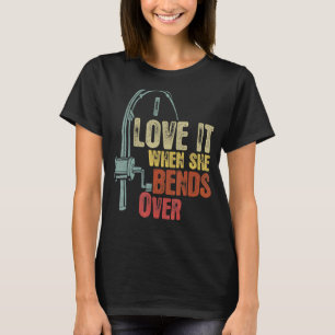 Camiseta Pescar Por Homens Eu Amo Quando Ela Se Aproxima De