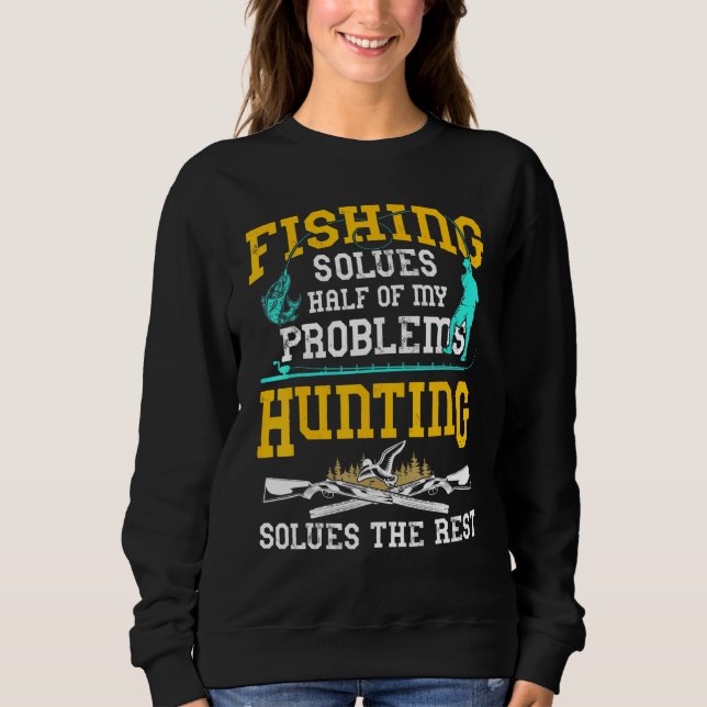 Camiseta Pescar Resolve Metade Dos Meus Problemas Caçando R (Frente)
