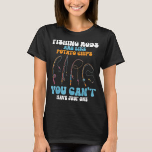 Camiseta Pescar Rods É Como Batatas Fogueiras Pescarias