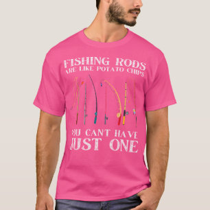 Camiseta Pescar Rods É Como Batatas Fogueiras Pescarias