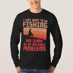 Camiseta Pescar Roupa para homens pescando resolve meus pro