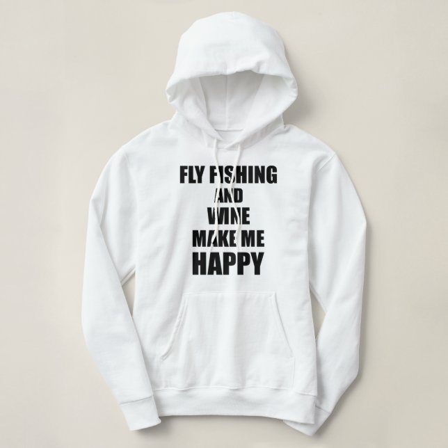 Camiseta Pescar Voo E Vinho Me Torna Feliz Ideia De Present (Frente do Design)