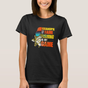 Camiseta Pescar Vovô Engraçado É Meu Nome Pescar É Meu Gama