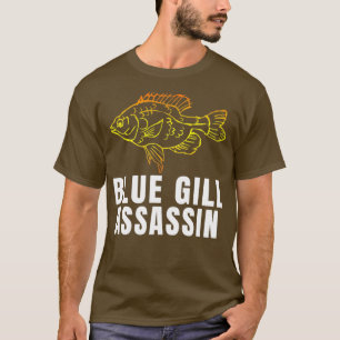 Camiseta Pescaria Azul Funny Assassin Bluegill Pesca