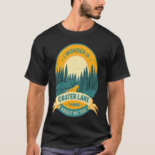 Camiseta Pescaria Barco Acampamento Lago Férias Crater Lake