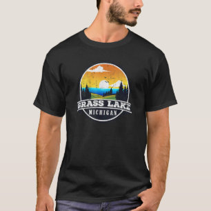 Camiseta Pescaria Barco Acampamento Vista do Lago Grass La