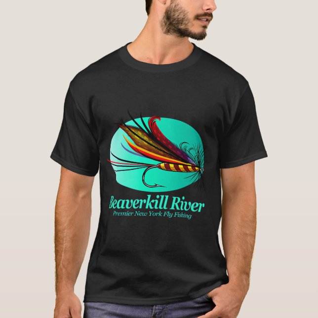 Camiseta Pescaria com isca artificial no rio Beaverkill (FS (Frente)