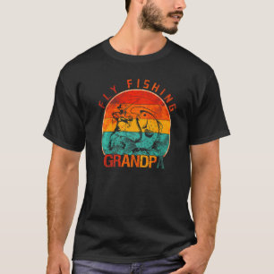 Camiseta Pescaria de mosca masculina Avô Pescador Pai 1