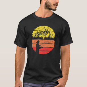 Camiseta Pescaria de Mosca Masculina Vintage Retro Pescador