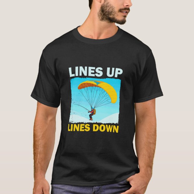 Camiseta Pescaria de parapente engraçada (Frente)