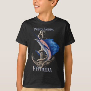 Camiseta Pescaria de Peixe-Espada Marlim no Oceano Punta Go