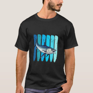 Camiseta Pescaria de Peixes de Água Salgada Retro Barracuda