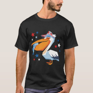 Camiseta Pescaria de Pelicano Patriótica 4 de Julho