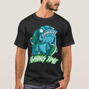 Camiseta Pescaria de Perca Completa Dizer Pescador Pescador