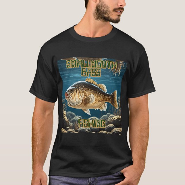 Camiseta Pescaria de robalo de boca pequena 2 (Frente)