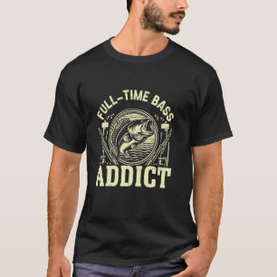Camiseta Pescaria de Robalo Viciado em Robalo em Tempo Inte