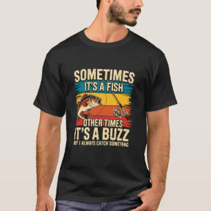 Camiseta Pescaria Divertida de Bebida - Pesca e Bebida Retr