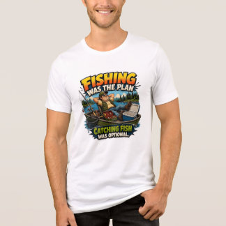 Camiseta Pescaria Divertida Era O Plano Pegar Peixe Era Opç