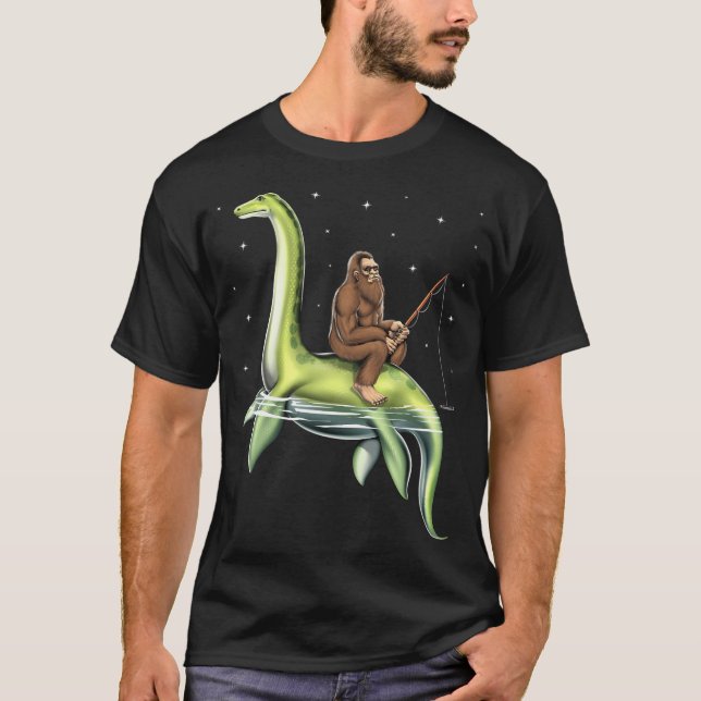 Camiseta Pescaria do Pé-Grande Monstro do Lago Ness (Frente)