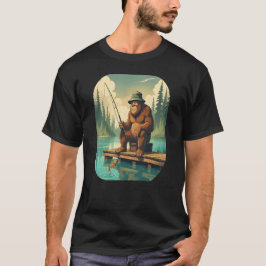 Camiseta Pescaria do Pé Grande Sasquatch Desgastado