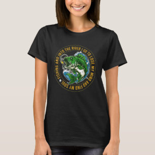 Camiseta Pescaria E No Rio Eu Vou Para Perder a Minha Mente