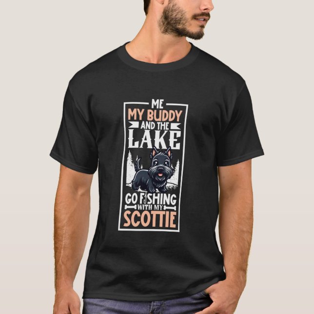 Camiseta Pescaria e Terrier Escocês (Frente)