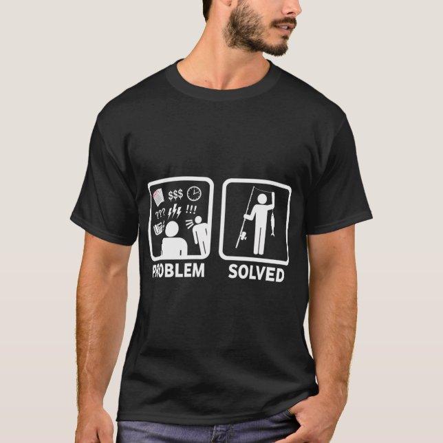 Camiseta Pescaria Engraçada Estressado (Frente)