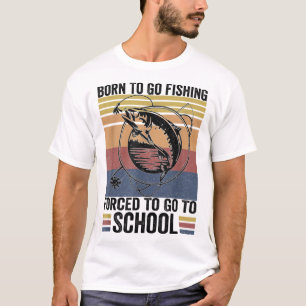 Camiseta Pescaria Engraçada Peixe Pescador Crianças Nascere